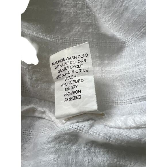 Club Z Collection White button front beach coverup size M - Picture 10 of 11